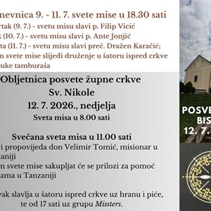 Obljetnica posvete župne crkve sv. Nikole u Bistri